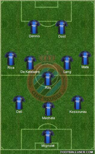 Club Brugge KV football formation