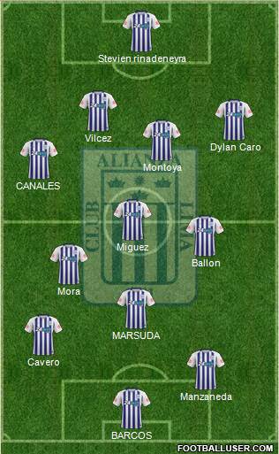 C Alianza Lima football formation