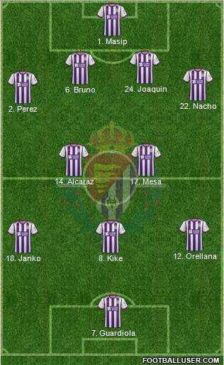 R. Valladolid C.F., S.A.D. football formation