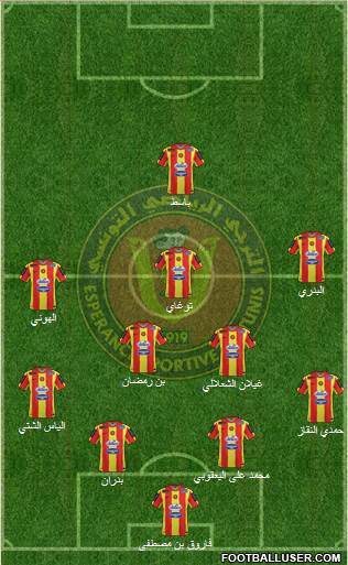 Espérance Sportive de Tunis 4-4-2 football formation