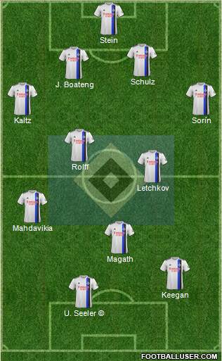 Hamburger SV 4-3-1-2 football formation