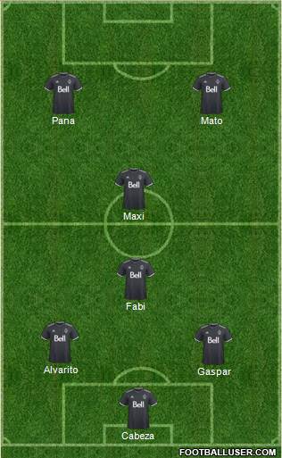 Vancouver Whitecaps FC 3-4-1-2 football formation