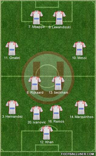 C Universitario D football formation