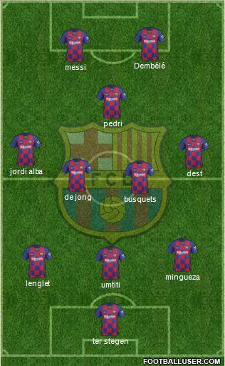 F.C. Barcelona Formation 2021