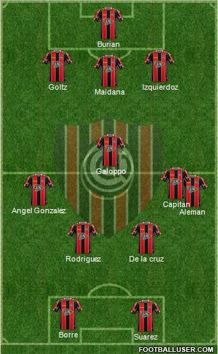 Chacarita Juniors football formation