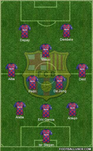 F.C. Barcelona Formation 2021