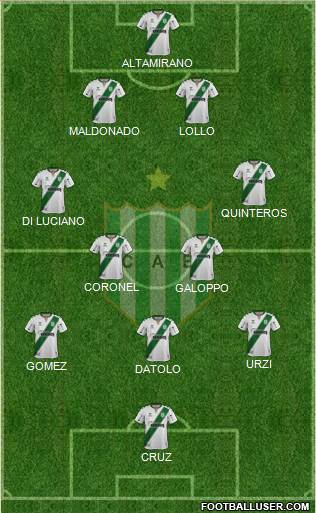 Banfield 4-2-3-1 football formation