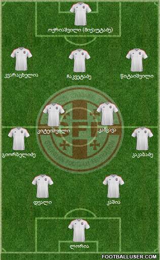 Georgia 4-2-3-1 football formation