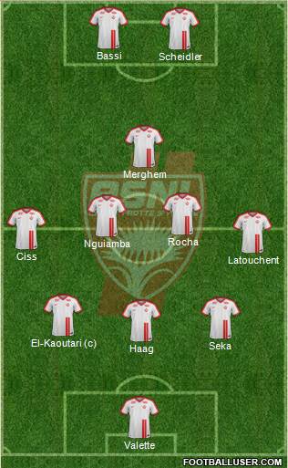 A.S. Nancy Lorraine 3-5-2 football formation