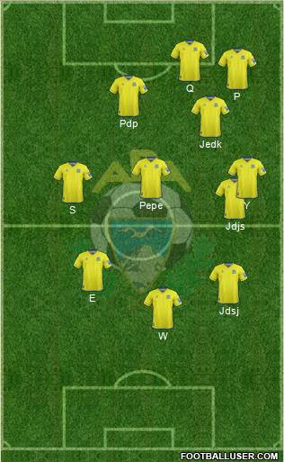 A.D. Alcorcón 5-4-1 football formation