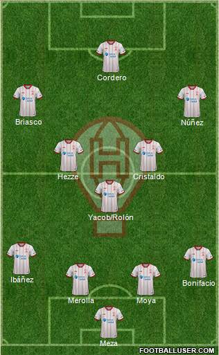 Huracán 4-3-3 football formation