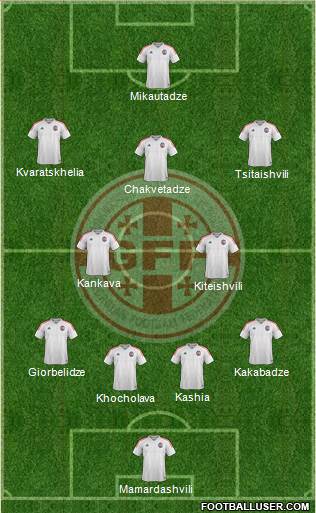 Georgia 4-2-3-1 football formation