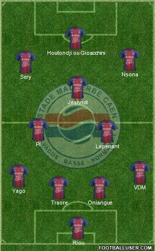 Stade Malherbe Caen Basse-Normandie football formation