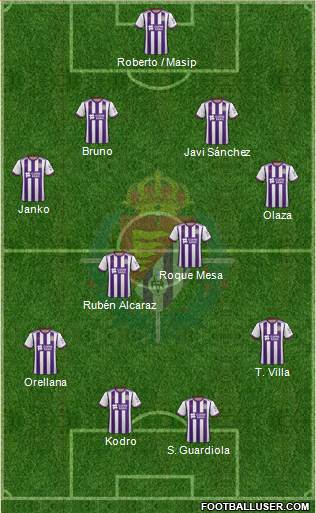 R. Valladolid C.F., S.A.D. football formation