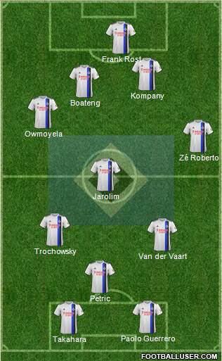 Hamburger SV 4-4-2 football formation