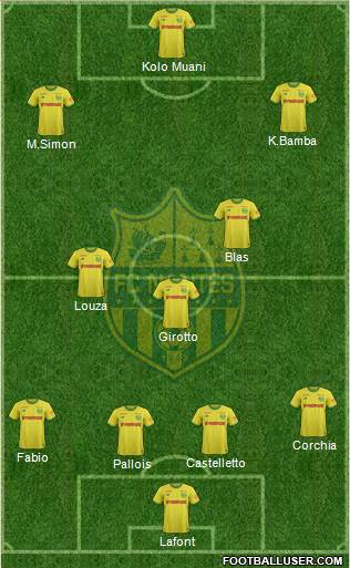 FC Nantes football formation