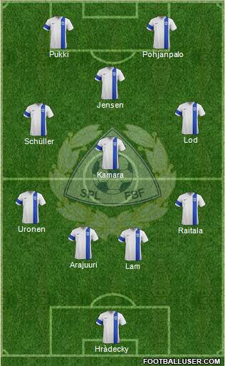 Finland football formation