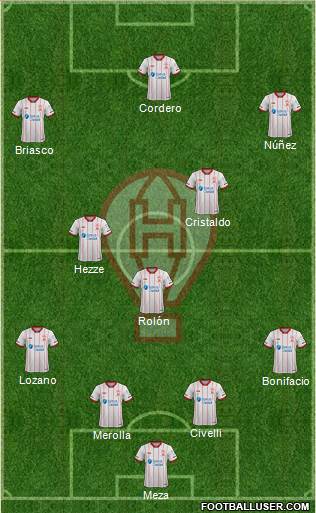 Huracán 4-3-3 football formation