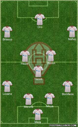 Huracán 4-3-3 football formation