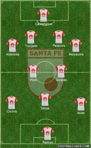 Santa Fe CD football formation