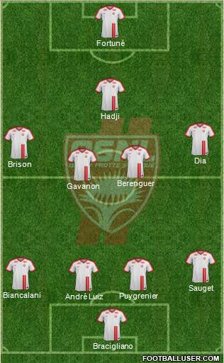 A.S. Nancy Lorraine 4-4-1-1 football formation