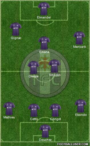 Toulouse Football Club 4-2-3-1 football formation