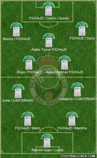 R. Racing Club S.A.D. 4-2-3-1 football formation