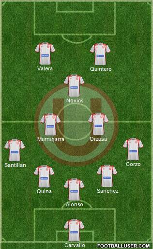 C Universitario D football formation