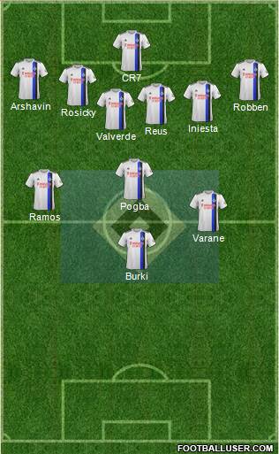 Hamburger SV 4-1-4-1 football formation