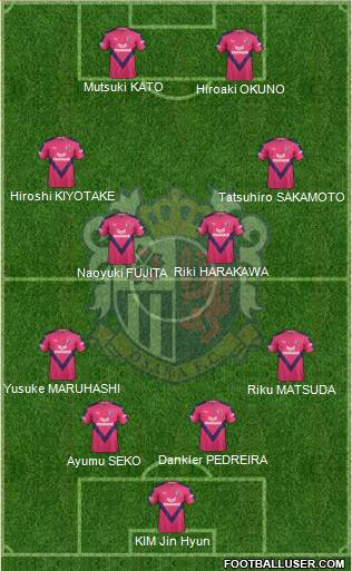 Cerezo Osaka 4-4-2 football formation