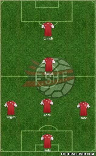 Albania football formation