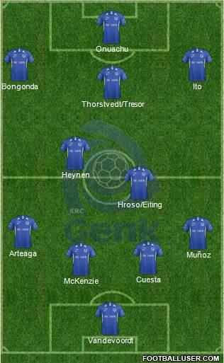 K Racing Club Genk 4-2-3-1 football formation