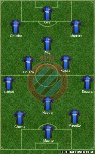 Club Brugge KV football formation