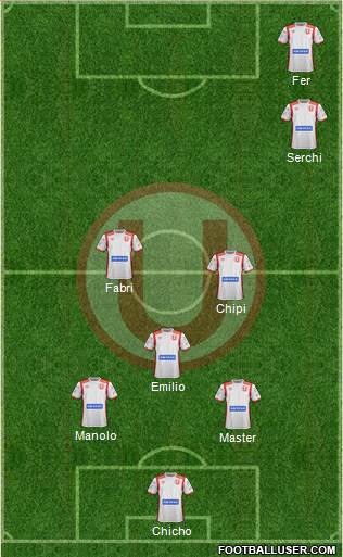 C Universitario D football formation