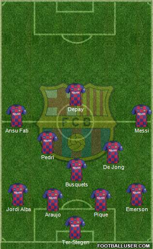 F.C. Barcelona Formation 2021