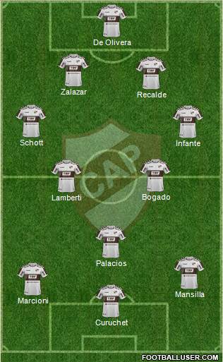 Platense football formation