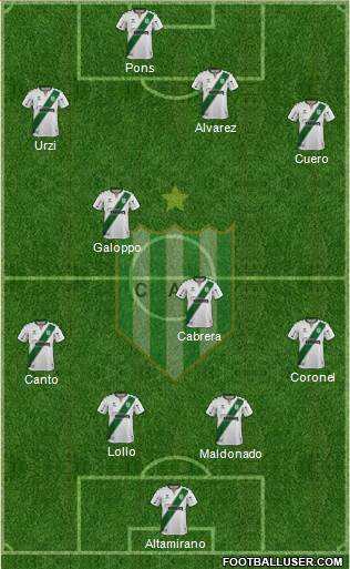 Banfield 4-4-1-1 football formation