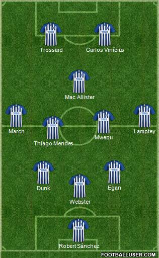 Brighton and Hove Albion Formation 2021