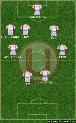 C Universitario D football formation