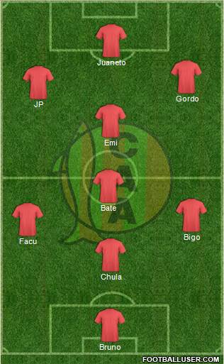 Aldosivi 5-4-1 football formation