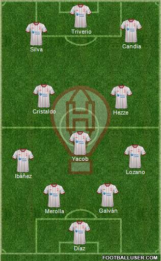 Huracán 4-3-3 football formation