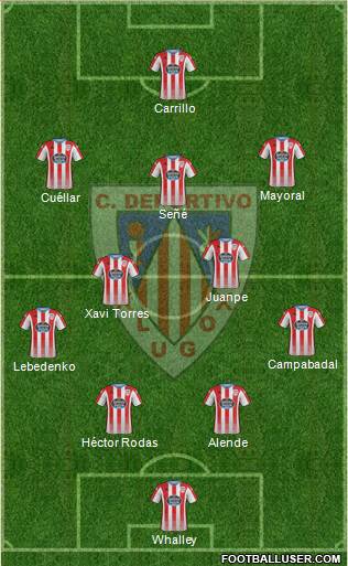 C.D. Lugo 4-2-3-1 football formation