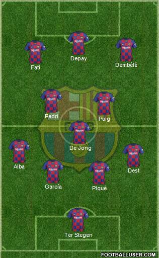 F.C. Barcelona Formation 2021