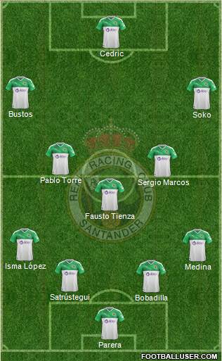 R. Racing Club S.A.D. 4-3-3 football formation