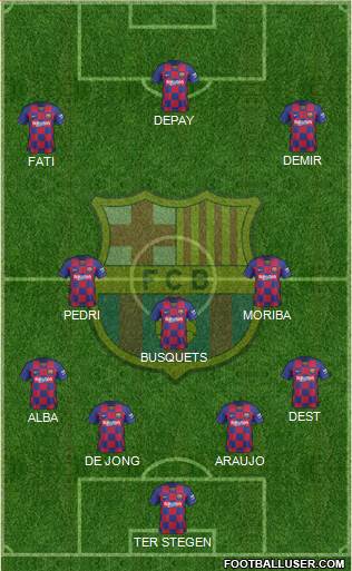 F.C. Barcelona Formation 2021
