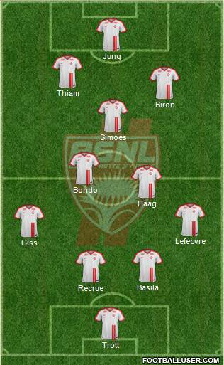 A.S. Nancy Lorraine 4-3-3 football formation