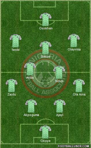 Nigeria football formation