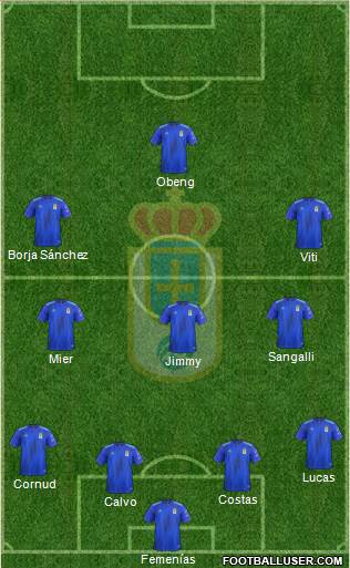 Real Oviedo S.A.D. football formation