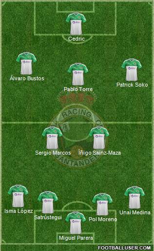 R. Racing Club S.A.D. 4-2-3-1 football formation