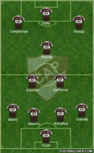 Platense football formation